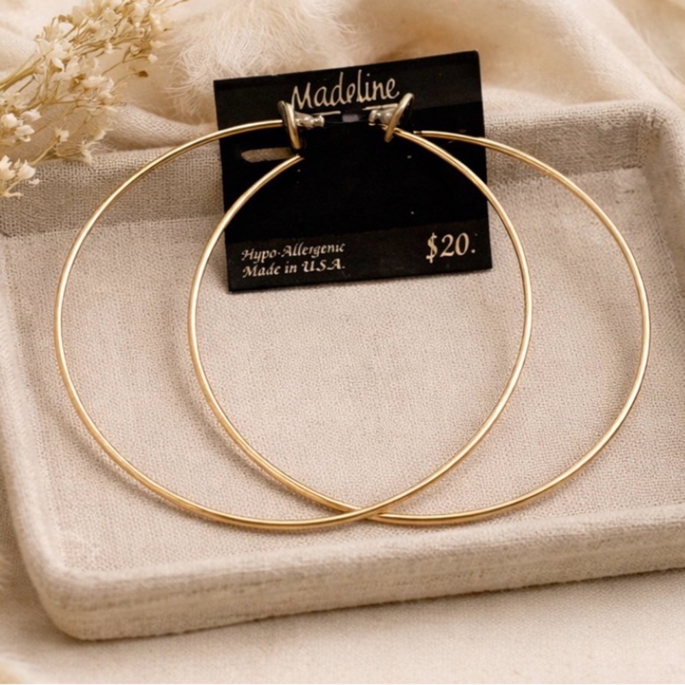Hypoallergenic Large Gold Hoop Earrings